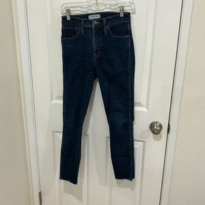 Madewell dark wash 10” high rise skinny jeans 25